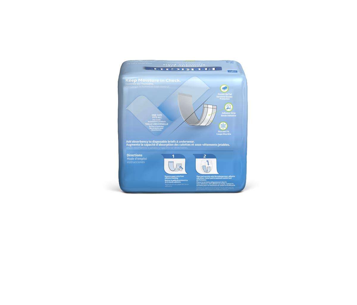 Double Up Thin Liner Incontinence Booster Pads, 3.5" x 11.5" Image